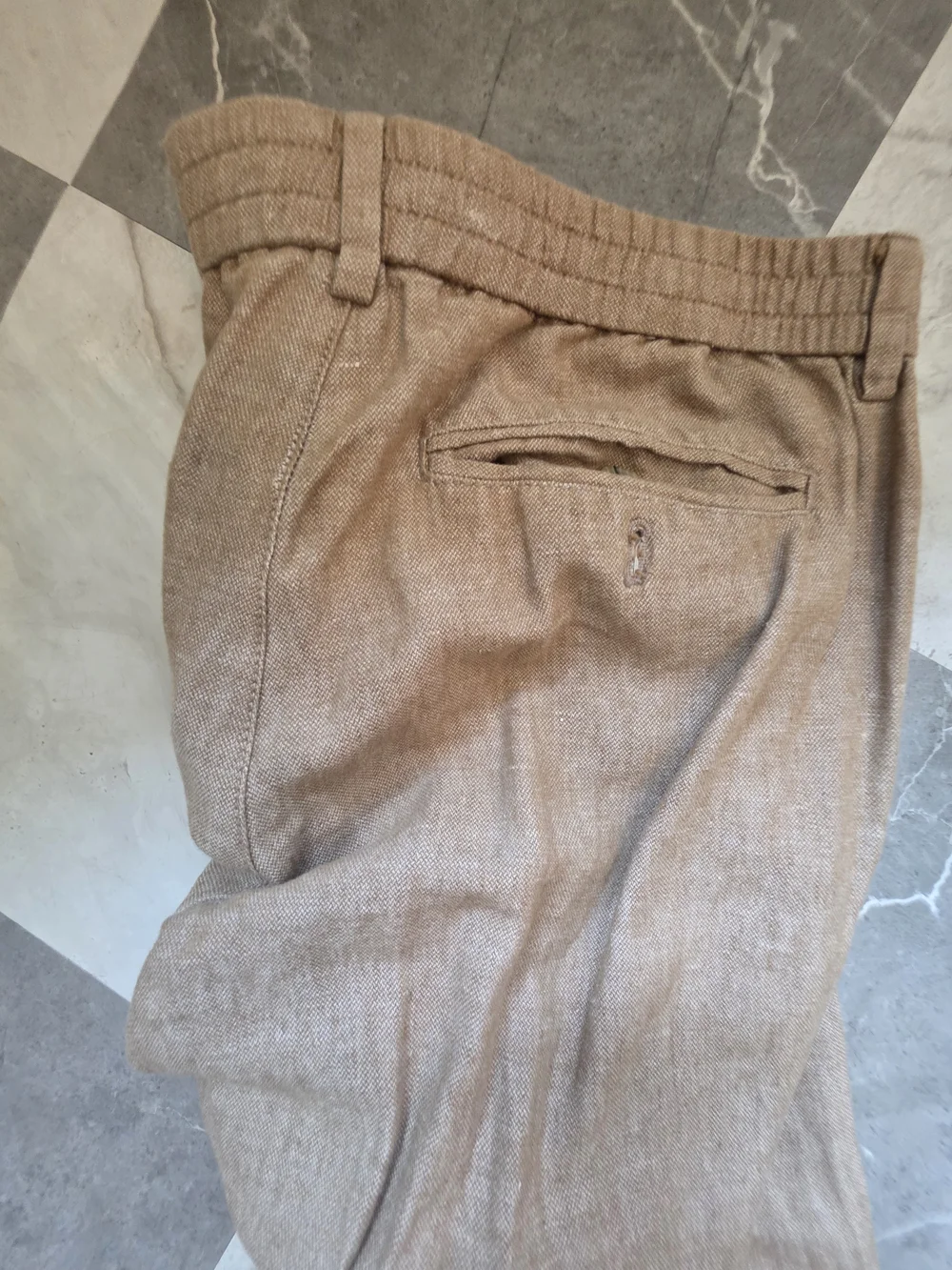 Banana Republic Mason Athletic Tapered Linen Blend Drawstring Pants Men's 30x32